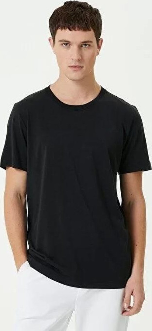 Unisex Basic Bisiklet Yaka Regular T-Shirt - Siyah