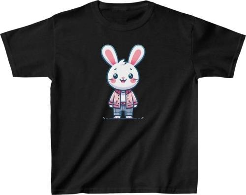 Unisex Çocuk Baskılı T-Shirt - Siyah
