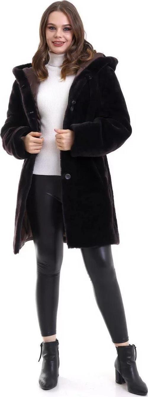 Kadın Reks Kapüşonlu - Kahverengi