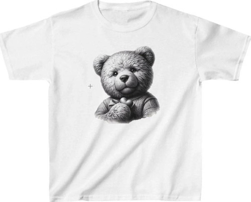Unisex Çocuk Baskılı T-Shirt - Beyaz
