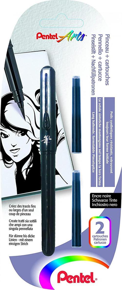 Arts Pocket Brush Cep Tipi Fırça Uçlu Kalem - Siyah-XGFKP-FP10