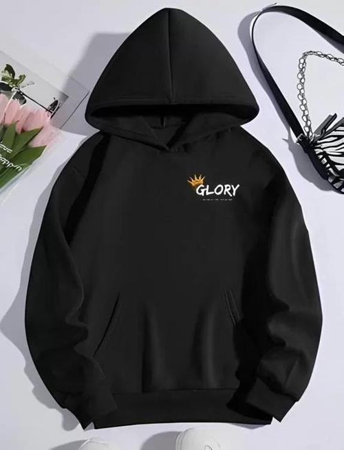 Kışlık Üç İplik Kapüşonlu SweatShirt - Siyah