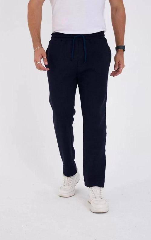 Unisex Üç İplik Basic Eşofman Özel Tasarım Pantolon - Lacivert