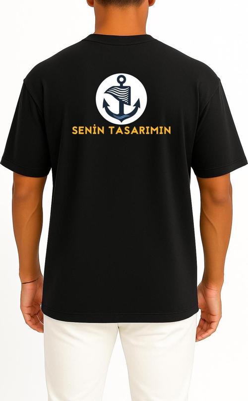 Oversize Kişiye Özel - Kendin Tasarla Sırt Tasarımlı Unisex T-Shirt