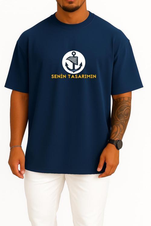Oversize Kişiye Özel - Kendin Tasarla Göğüs Tasarımlı Unisex T-Shirt