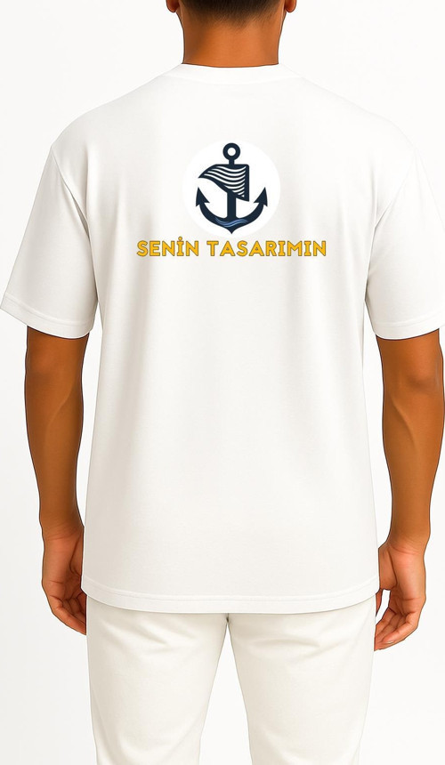 Oversize Kişiye Özel - Kendin Tasarla Sırt Tasarımlı Unisex T-Shirt
