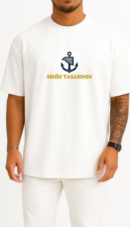 Oversize Kişiye Özel - Kendin Tasarla Göğüs ve Sırt Tasarımlı Unisex T-Shirt