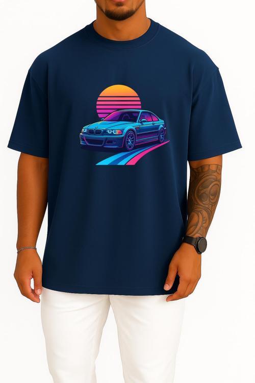 Oversize E46 M3 Göğüs Tasarımlı Unisex T-Shirt