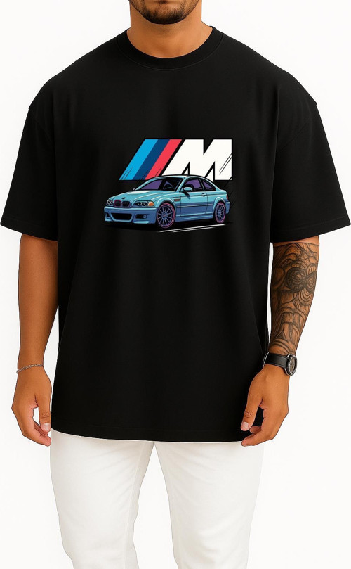 Oversize M Power E46 M3 Göğüs Tasarımlı Unisex T-Shirt