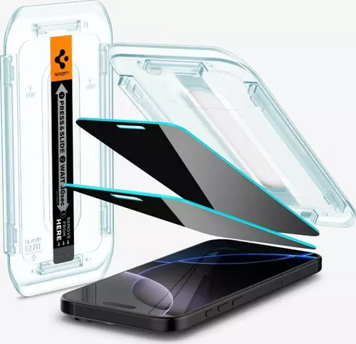 iPhone 16 Pro Hayalet Cam Ekran Koruyucu Kolay Kurulum GLAS.tR EZ Fit Privacy HD (2 Adet) - AGL07929