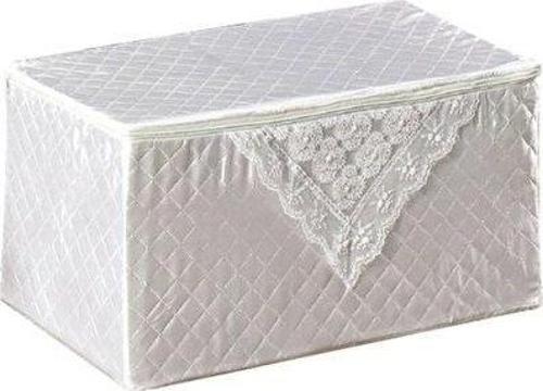 3 Adet Saten Çeyizlik İncili Kapitoneli Yastık Hurç Krem 65 x 35 x 30