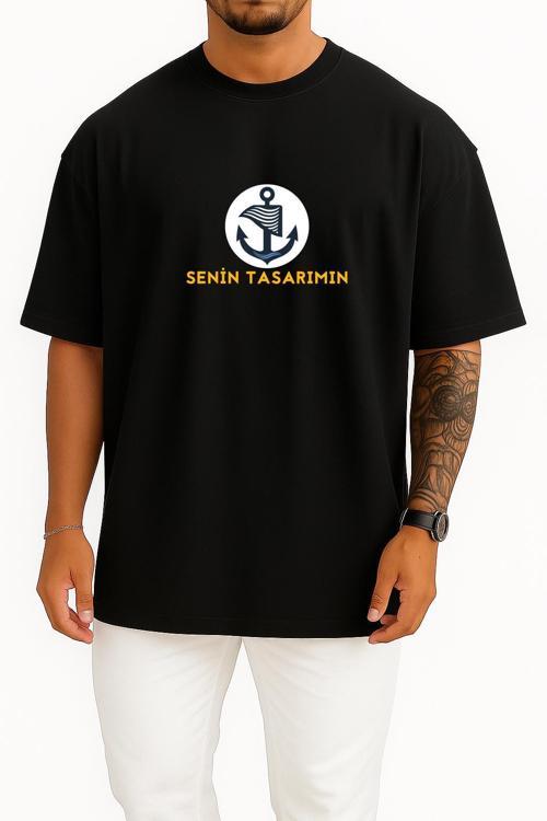 Oversize Kişiye Özel - Kendin Tasarla Göğüs Tasarımlı Unisex T-Shirt
