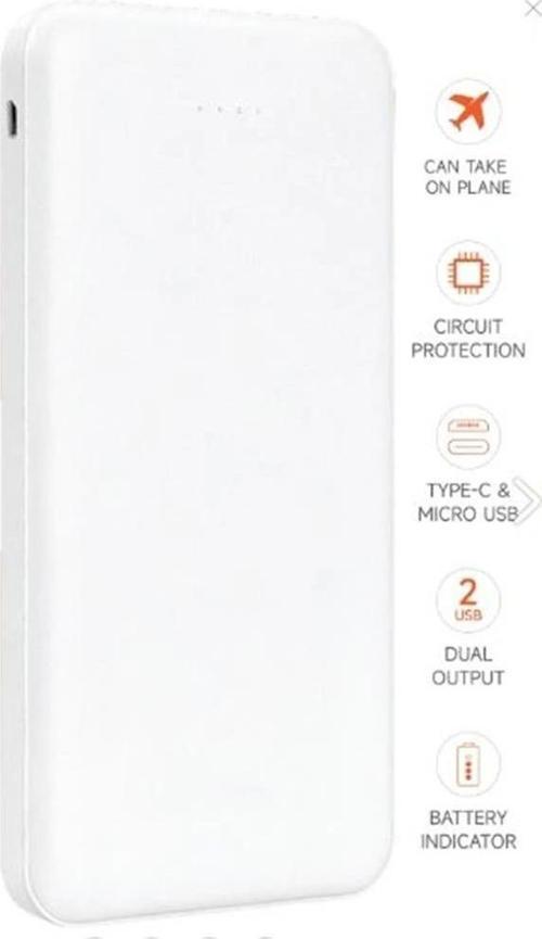 SnapMax SNP-3000 Beyaz 10.000 mah Powerbank 2x USB Çıkışlı 1 Type-C ve 1 Micro Girişli