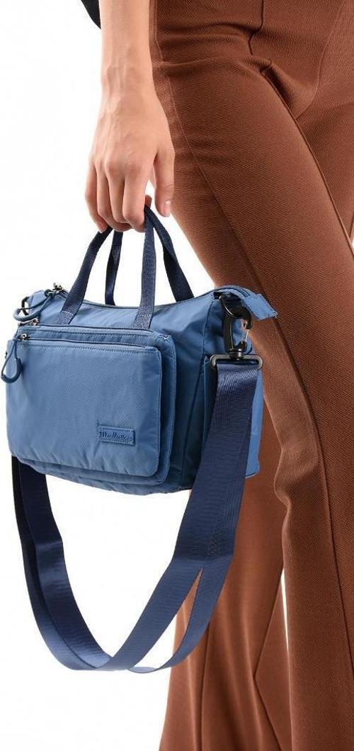 Kadın Postacı Çanta Paraşüt Kumaş Çapraz Askılı Elde Tutmalı Omuz Çantası 21*17 Cm Su İtici Kumaş