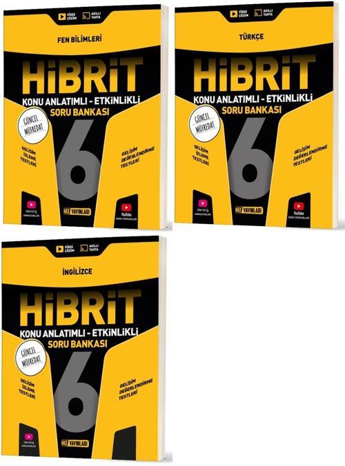 Hız 2026 6. Sınıf Fen Bilimleri + Türkçe + İngilizce Hibrit - Konu Seti 3 Kitap