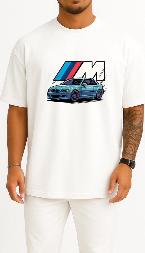 Oversize M Power E46 M3 Göğüs Tasarımlı Unisex T-Shirt