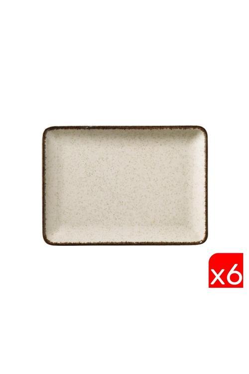 Moderna Dikdörtgen Tabak Tarçın 6 Parça 18x13cm TAN18X13DUS2730P02