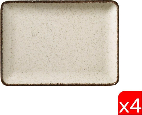 Moderna Dikdörtgen Tabak Tarçın 4 Parça 18x13cm TAN18X13DUS2730P02