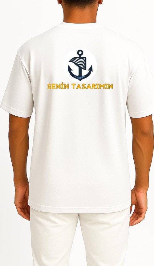 Oversize Kişiye Özel - Kendin Tasarla Sırt Tasarımlı Unisex T-Shirt