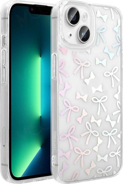 iPhone 13 Kılıf Şeffaf Desenli Figürlü Folk Sert Kapak Fiyonk