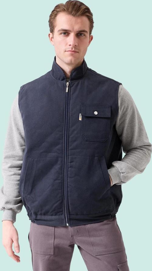 Kışlık Gabardin Yelek Erkek İş Güvenliği Galanthus Outdoor Sıcak Tutucu Rüzgar Geçirmez