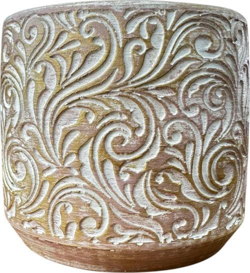 Ev dekorasyon Gold Çiçek Desen Beton Saksı Çiçeklik Saksılık