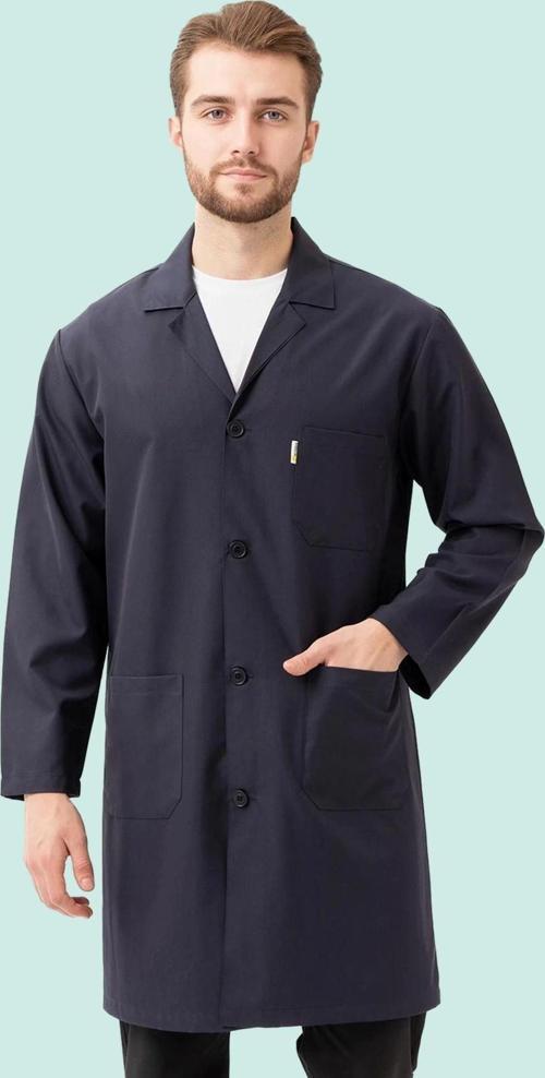 Erkek Uzun Kollu İş Önlüğü 75 Polyester OEKOTEX Vanessa Önlük Yaka Rahat