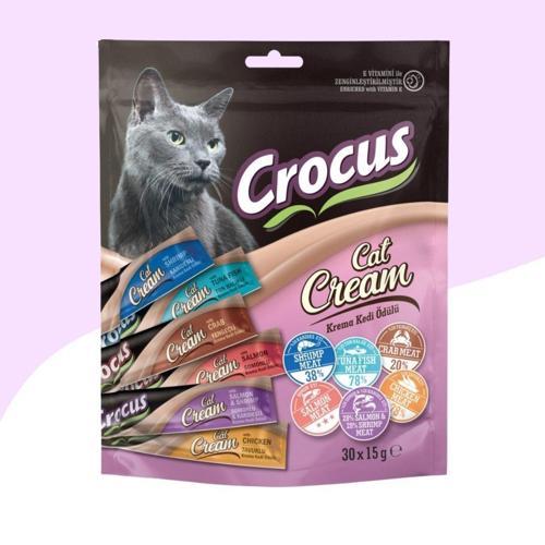 Crocus 6 Farklı Aromalı Kedi Krema Ödülü 30x15Gr