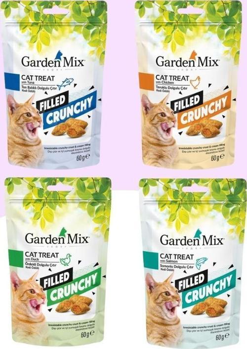 4 Farklı Aromalı Dolgulu Kedi Ödülü 4x60Gr