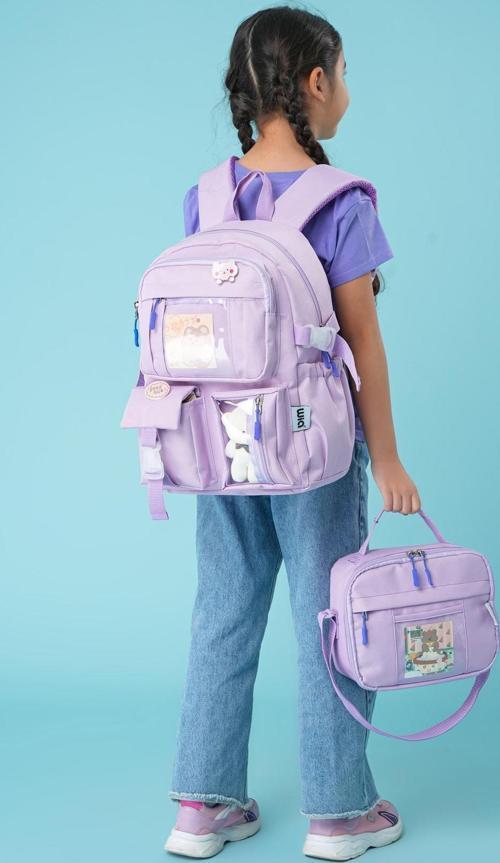 Kawaii Kore Tarzı Ayıcıklı İlkokul ve Beslenme Çantası