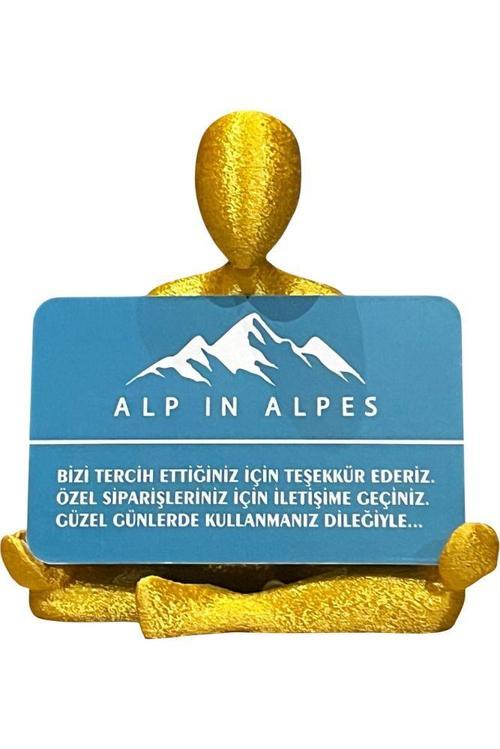 Yoga Temalı Kartvizitlik (Altın Renk)