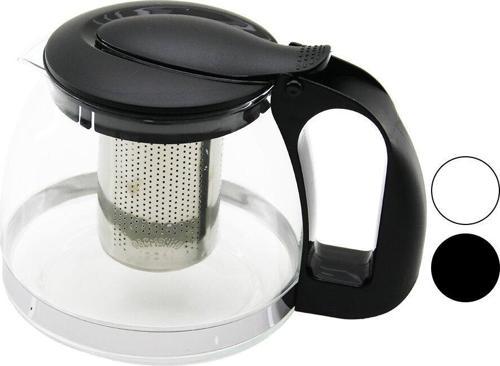 1250ML CAM DEMLİK ÇELİK SÜZGEÇLİ - PLASTİK KULP - KAPAK - KROM ÇERÇEVE (4401)