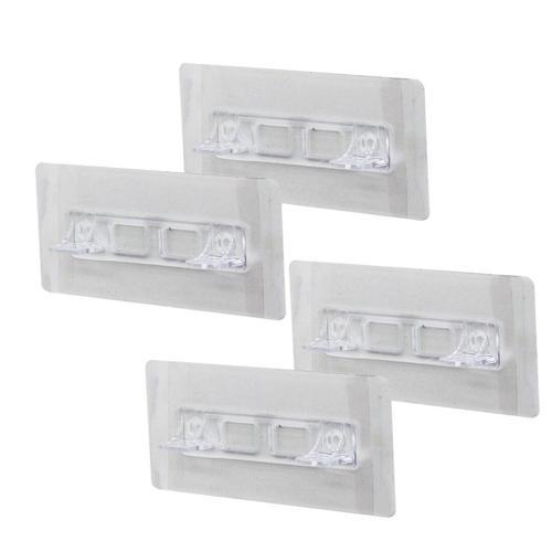 4PCS  RAF AYAK APARATI   ŞEFFAF PVC YAPIŞKANLI + VİDALANABİLİR   2X10CM (4401)
