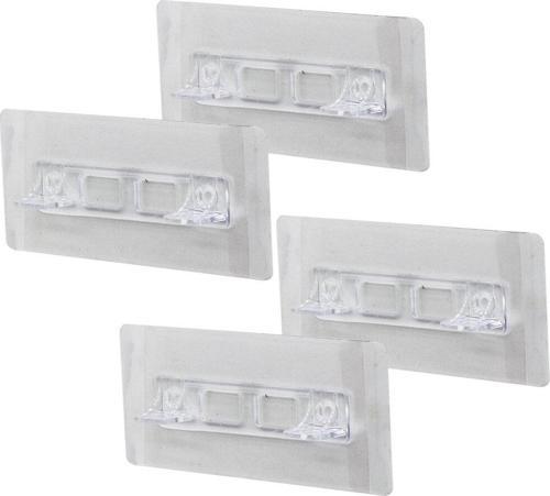 4PCS  RAF AYAK APARATI   ŞEFFAF PVC YAPIŞKANLI + VİDALANABİLİR   2X10CM (4401)