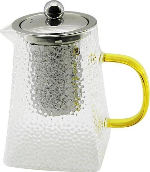KARE KABARTMALI - BOROSİLİKAT  CAM DEMLİK 550ML (4401)