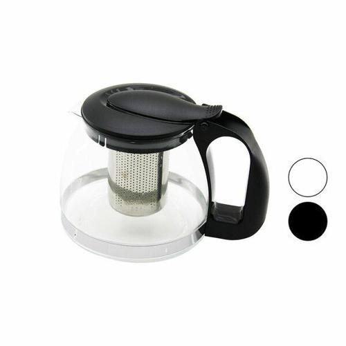 CAM DEMLİK 900ML - SİYAH VEYA BEYAZ GÖNDERİLİR (4401)