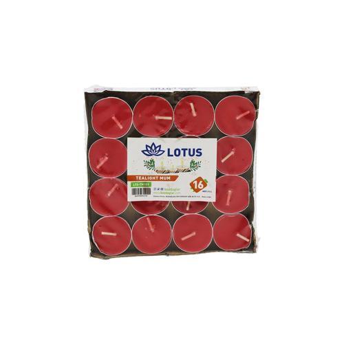 16PCS   YUVARLAK - KIRMIZI  TEA LİGHT MUM (4401)