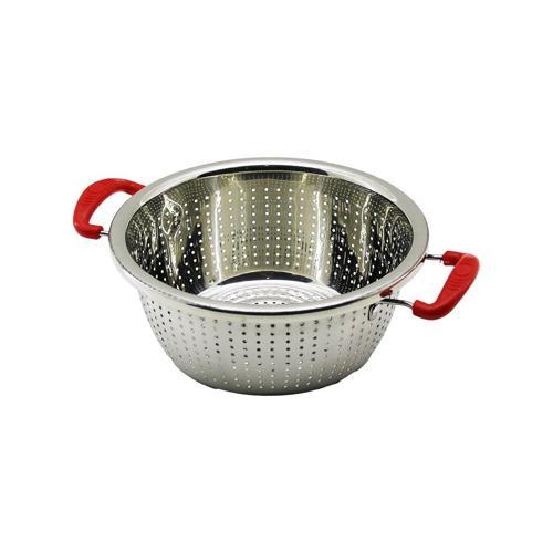 24CM PLASTİK KULPLU ÇELİK SEPET METAL SÜZGEÇ (4401)