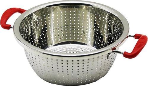 24CM PLASTİK KULPLU ÇELİK SEPET METAL SÜZGEÇ (4401)