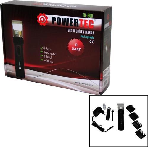 POWERTEC TR-800 SAÇ SAKAL TRAŞ MAKİNESİ YEDEK BATARYALI (4401)