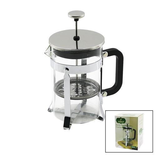 FRECHPRESS  800ML   CAM  BİTKİ SÜZGEÇİ METAL KAFES - PLASTİK SAPLI METAL KAPLAMALI PLS.KAPAK (4401)