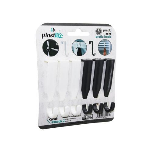 6PCS - TEK KOLLU   ÇOK AMAÇLI - TAK ÇIKAR  PRATİK PLASTİK ASKI (4401)