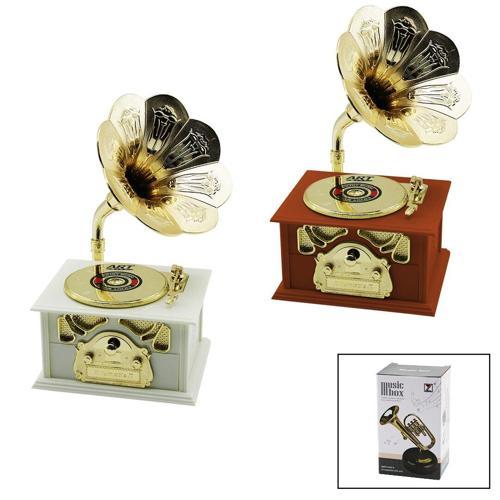 MÜZİKLİ  DEKORATİF NOSTALJİ GRAMAFON  TAKILIK ÇEKMECELİ (4401)