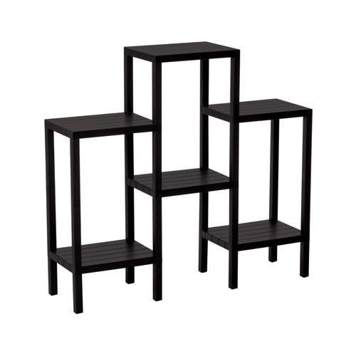 6 RAFLI - SİYAH MODÜLER ÜNİTE PLASTİK 108x100x29 cm (4401)