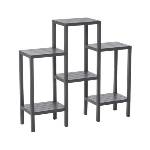6 RAFLI - GRİ MODÜLER ÜNİTE PLASTİK 108x100x29 cm (4401)
