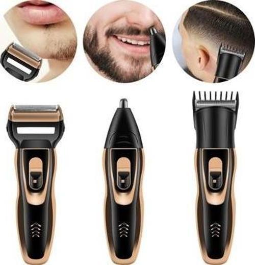 Üç Başlıklı Tıraş Makinesi Erkek Saç Sakal Bakım Seti (4401)