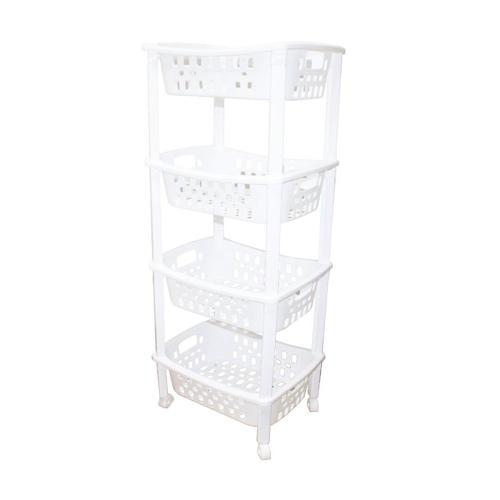 4 KATLI SEPET DÜZENLEYİCİ - RAF ÜNİTESİ TEKERLEKLİ 400X295X960MM (4401)