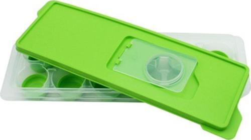 12li Kapaklı Yapışmaz Silikon Tabanlı Plastik Küp Buz Kalıbı (4401)