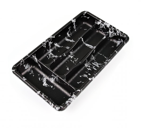 SİYAH - 4 BÖLMELİ ÇEKMECE İÇİ KAŞIKLIK 36X20CM (4401)