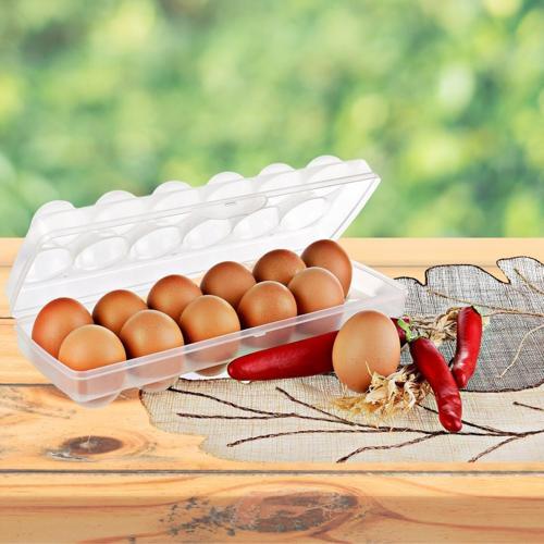 12'li Şeffaf Kapaklı Kilitli Yumurta Saklama Kabı Kutusu Aparatı (4401)